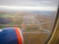 The view through the beautiful plane window