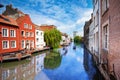 View of beautiful river in Ghent, Belgium