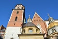 View of the beautiful Saint Stanislas Cathedral at Wawel castle in Krakow