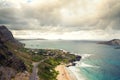 View of beautiful south shore of Oahu Royalty Free Stock Photo