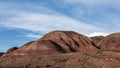 View of the beautiful striped red mountain