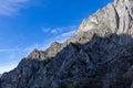 View of beautiful tourist attraction, lake at Matka Canyon in the Skopje surroundings. Macedonia Royalty Free Stock Photo