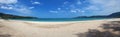 View of beautiful tropical landscape beach sea island with ocean blue sky background in Phuket Thailand,Sea waves on sand beach Royalty Free Stock Photo