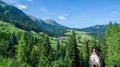 View of beautiful valley d`Ultimo Ultental in South Tyrol, Trentino Alto Adige, Italy