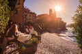 Varenna village, Como lake, Italy. Royalty Free Stock Photo