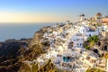 View of beautiful village of Oia, Santorini, Greece Royalty Free Stock Photo