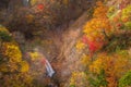 View Beautiful waterfall Autumn Season in Japan Royalty Free Stock Photo