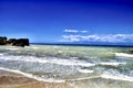 View of beautifull beach in CorfÃÂ¹ in windy day