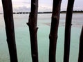 View Beautifull of Maldives beach looking from fence up side house