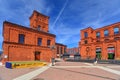 Restored old electric plant on factory area in Lodz, Poland Royalty Free Stock Photo