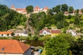 View of Bechyne town with its castle, Czech Republ Royalty Free Stock Photo