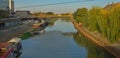 View on Begej river in Zrenjanin, Serbia Royalty Free Stock Photo