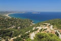 View of Begur and L`Estartit beach Royalty Free Stock Photo