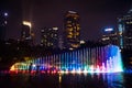 View behind Petronas twin towers kuala lumpur malaysia Royalty Free Stock Photo