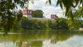 View from behind the trees at Novodevichy Convent