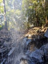 View from behind waterfall Royalty Free Stock Photo