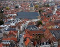 View from Belfort of central Bruges Royalty Free Stock Photo