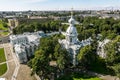 View from the belfry of the Smolny Cathedral in St. Petersburg C Royalty Free Stock Photo