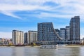 View at Belgrade Waterfront buildings at Sava river.