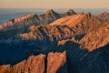 View of Belianske Tatras from Hincova veza peak during autumn in High Tatras mountains Royalty Free Stock Photo