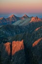 View of Belianske Tatras from Hincova veza peak during autumn in High Tatras mountains Royalty Free Stock Photo