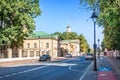 View of the bell tower from Bolshaya Nikitskaya Street Royalty Free Stock Photo