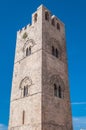 View of the Bell Tower for the Cathedral of Erice in Sicily, Italy. Royalty Free Stock Photo