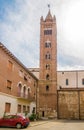 View at the Bell tower of Cathedral Saint Lawrence in Grosseto - Italy Royalty Free Stock Photo