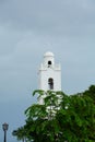 View of the bell tower of the Church at Las Tablas, Panama Royalty Free Stock Photo