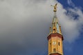 View of the bell tower of the Church of Our Lady of Suffrage and Santa Zita