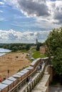 View from the bell tower of the Kremlin on the outskirts of Veliky Novgorod