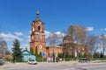 A view of the bell tower in the name of the holy apostles Peter and Paul at the Church of the Holy Ascension, landmark, late 19th Royalty Free Stock Photo