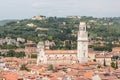 View from the bell tower Torre Dei Lamberti in Verona Royalty Free Stock Photo