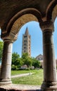 Bell tower under the arch Royalty Free Stock Photo