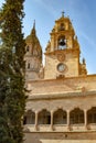 Bell tower of the university of Salamanca Royalty Free Stock Photo
