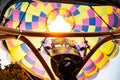 View from Below the Burner in a Hot Air Balloon