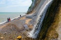 View below the chalk cliffs of Ruegen, Germany