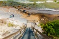 View below the chalk cliffs of Ruegen, Germany