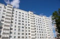 View from below on the facade of a modern multi-storey building with beautiful balconies Royalty Free Stock Photo