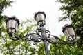 View from below of a large street lamp Royalty Free Stock Photo