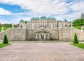 View with Belvedere Palace (Schloss Belvedere) built in Baroque architectural style and located in Vienna, Austria Royalty Free Stock Photo