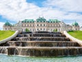 View with Belvedere Palace (Schloss Belvedere) built in Baroque architectural style and located in Vienna, Austria Royalty Free Stock Photo