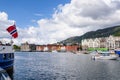 View of Bergen (Bryggen), a row of commercial buildings that are part of the Hanseatic heritager. Norway, Europe