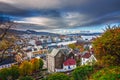 View of Bergen city in autumn Royalty Free Stock Photo