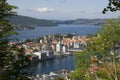 View of bergen city from FlÃÂ¸ien, norway Royalty Free Stock Photo