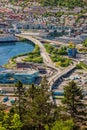 View of Bergen from Floyen in Norway Royalty Free Stock Photo