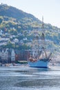 View of Bergen harbor in Norway