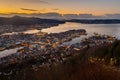 View of Bergen from Mount Floyen, Norway, Bergen