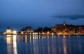 View of Bergen at night, Norway Royalty Free Stock Photo