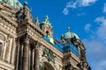 View of the Berlin Cathedral from the park Lustgarten